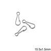 Brass Hook Clasp 15x1.5mm