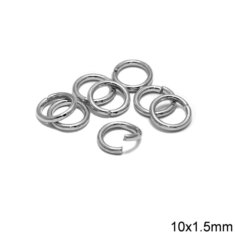 Iron Jump Ring Hard Wire 10x1.5mm