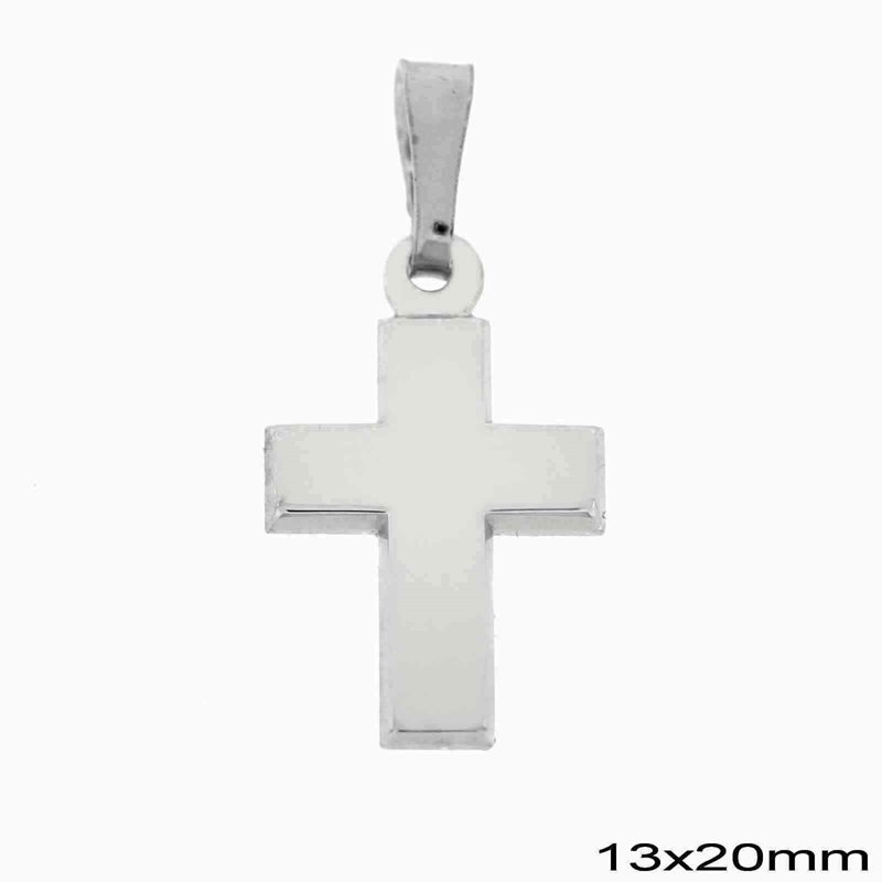 Silver 925 Pendant - Cross 13x20mm