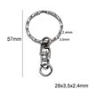 Iron Keychain with Split Ring 28x2.4x3.5mm and Swivel Key Ring Connector