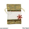 Synthetic Fabric Christmas Pouch 10x15cm