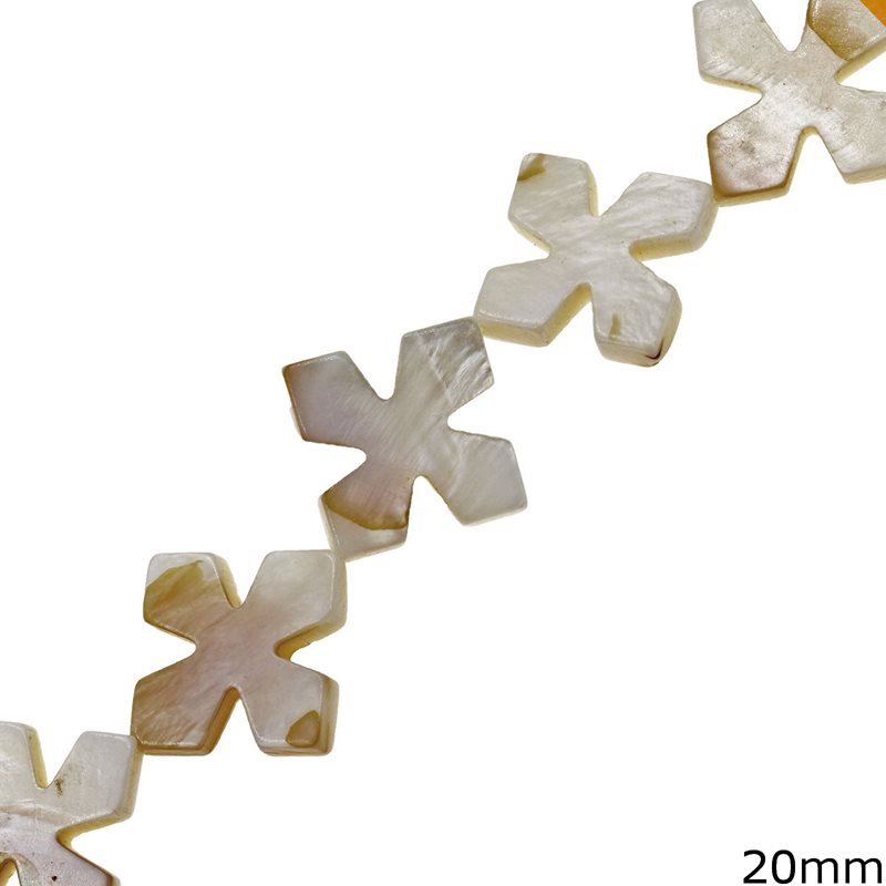 Shell Cross Beads 20mm