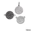 Silver 925 Pendant & Spacer Disk of Phaistos 10mm