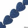Lava  Heart Beads 20mm