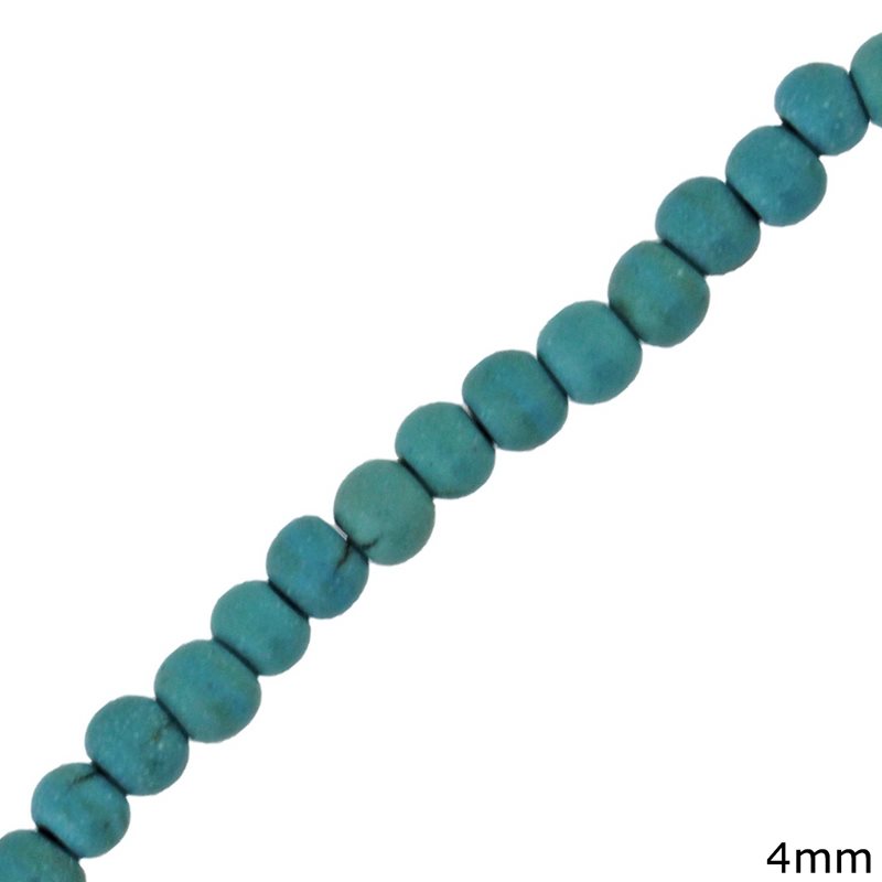 Turquoise Crackle Beads 4mm 