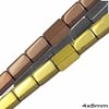 Χάνδρες Αιματίνη Παραλληλεπίπεδο 4x8mm