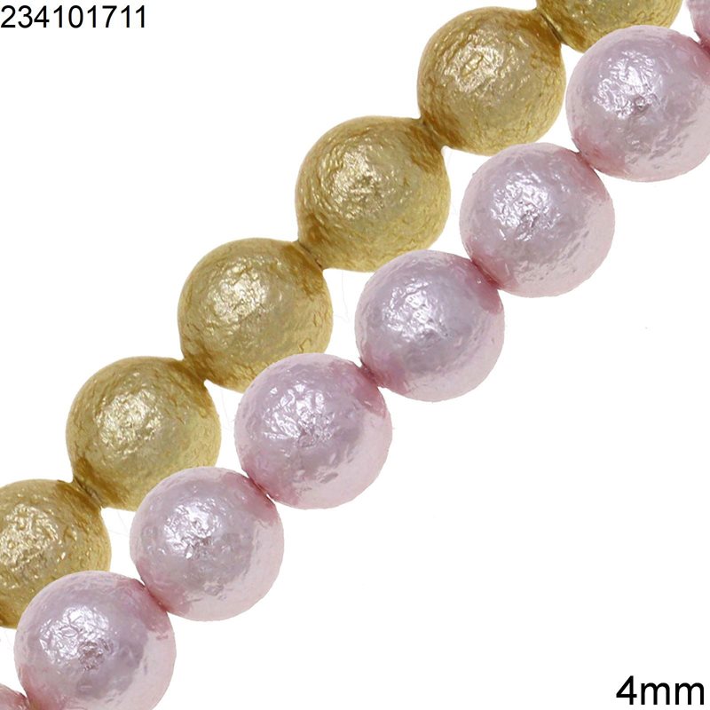 Shell Pearl Round Beads Rough Finish 4mm