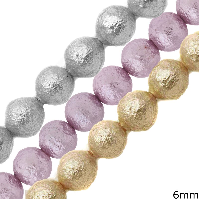 Mop-Shell Faceted Beads 6mm