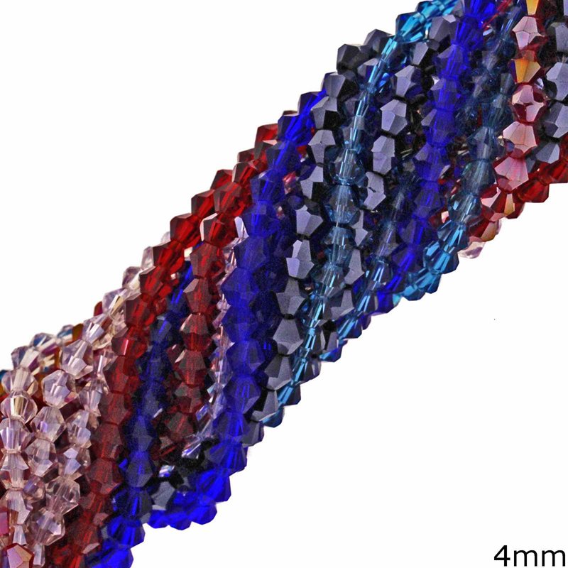 Crystal Bead in Cone Shape 4mm