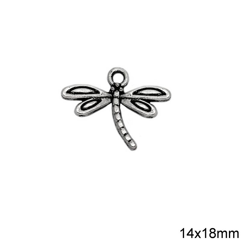 Casting Pendant Dragonfly 14x18mm