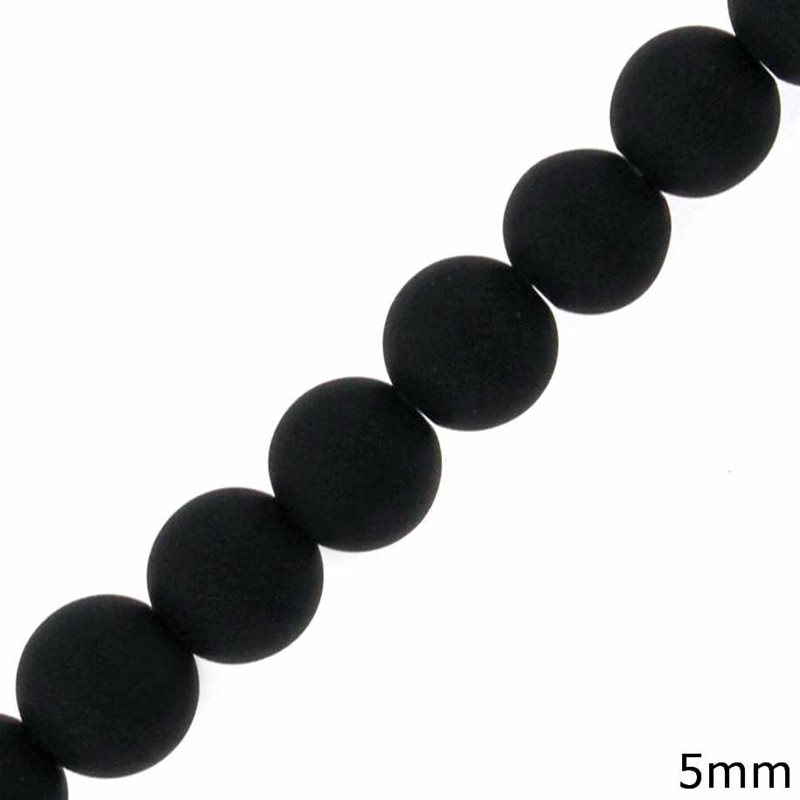 Onyx Matte Beads 5mm