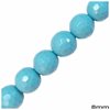Turquoise Imitation Faceted Beads 8mm