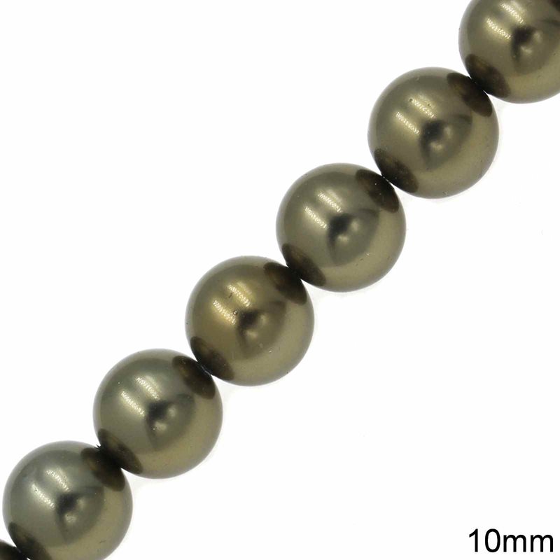 Synthetic Quartz Beads 10mm, Pearl Green