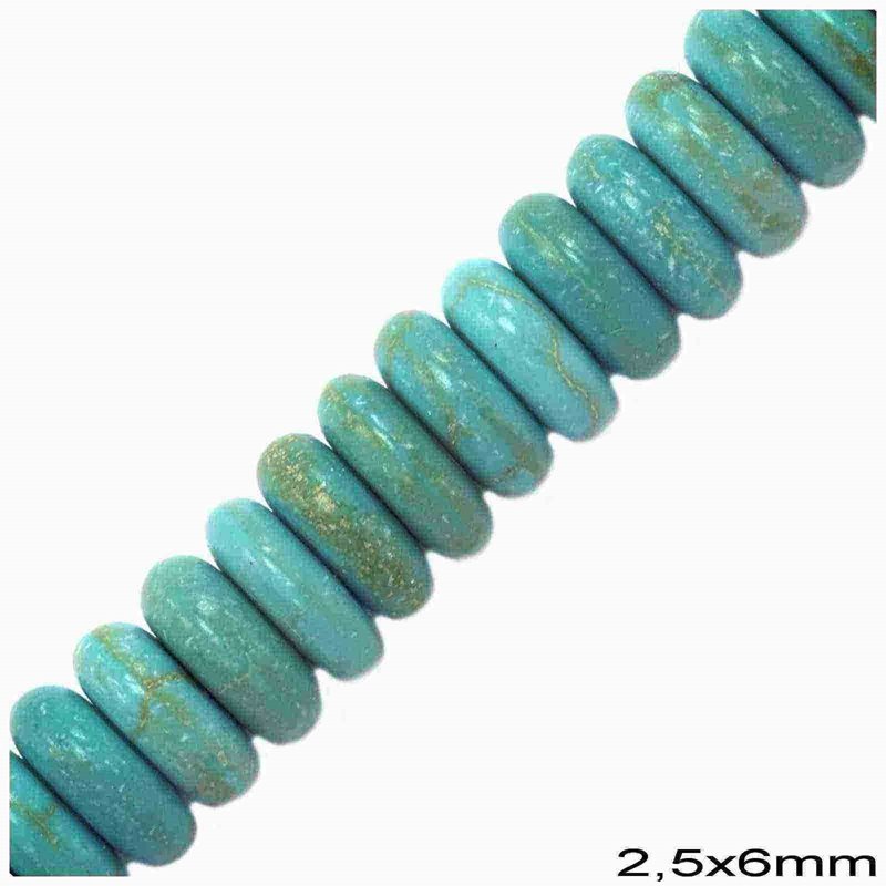 Rondelle Pasta Beads 2,5x6mm