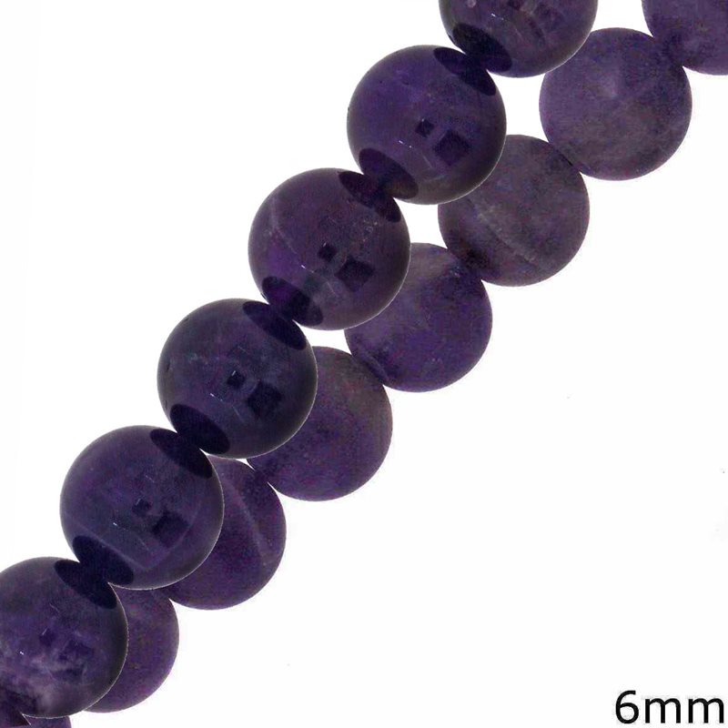 Amethyst Round Beads 6mm 