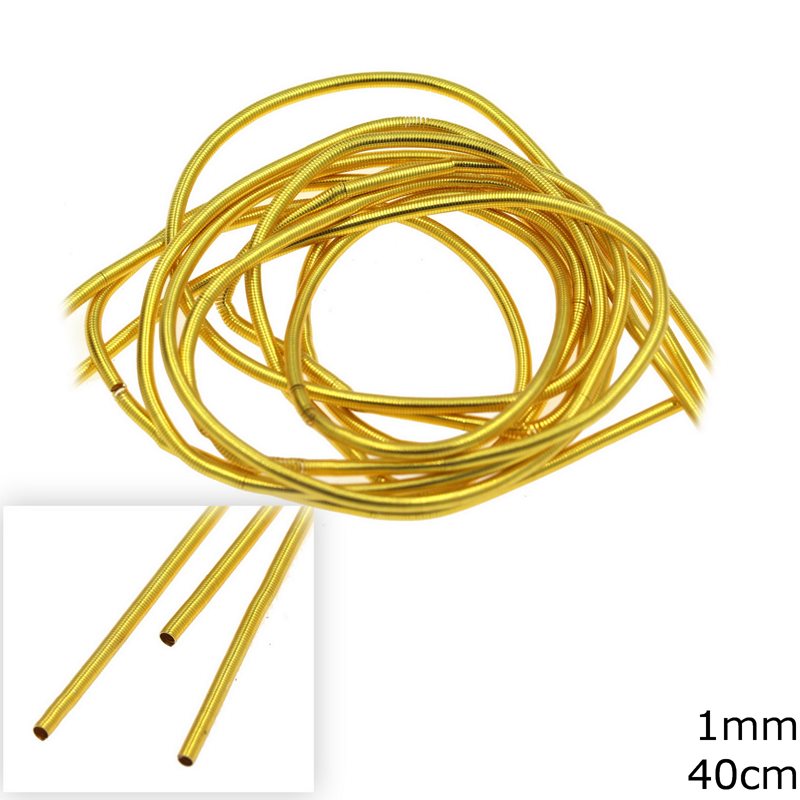 Brass French Wire 1mm 40cm, Gold plated