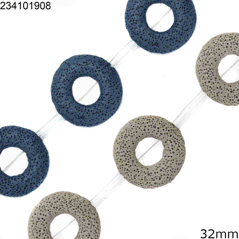Donut Lava Beads 32mm 