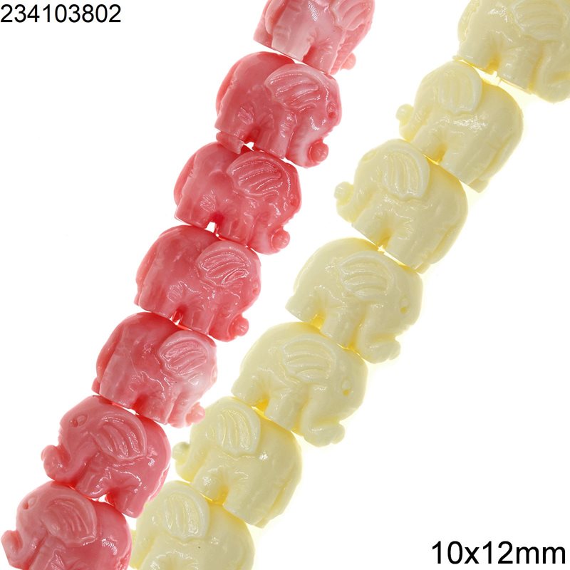 Pasta Elephant Beads 10x12mm 