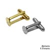 Brass Cufflinks with Post 8mm