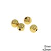 Brass Bead 5mm with 2mm hole