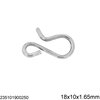 S-Hook Iron Clasp 18x10x1.65mm