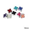 CCB Cross Bead with Enamel 16mm UV plated