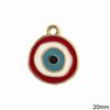 Casting Round Pendant with Evil Eye 20mm