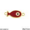 Casting Spaser Fish with Enamel 28x11mm