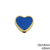 Casting Bead Heart with Enamel 12x14mm