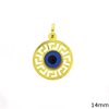 Silver 925 Pendant Evil Eye 6mm with Meander 14mm