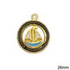 Casting Pendant Ship with Enamel 26mm