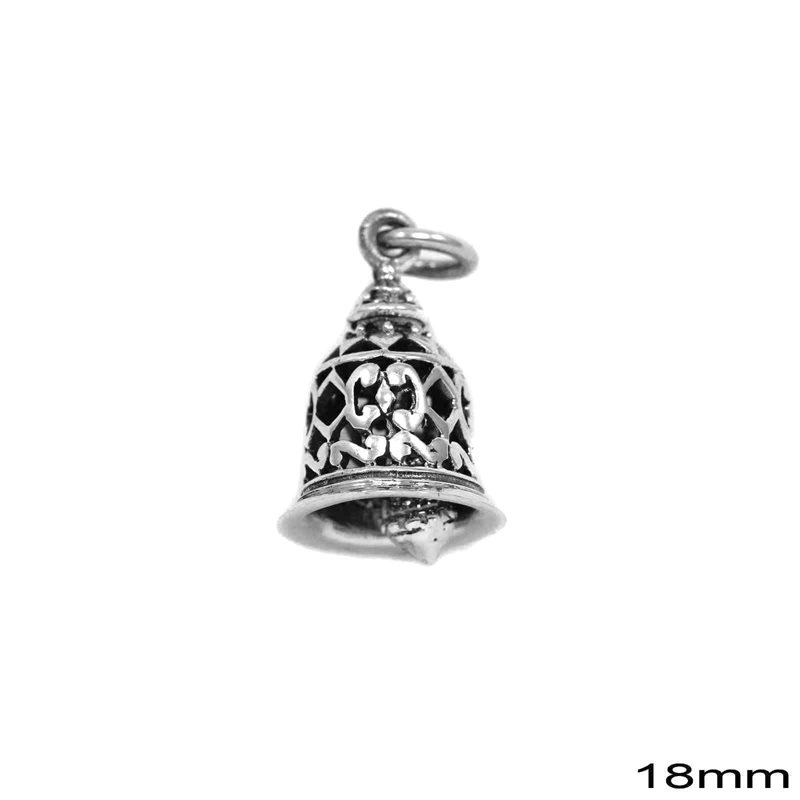 Silver 925 Pendant Bell 18mm