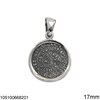 Silver 925 Pendant Coin 17mm