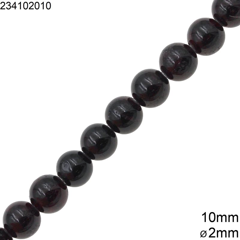 Garnet Round Beads 10mm with Hole 2mm