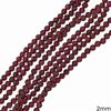 Garnet Faceted Beads 2mm