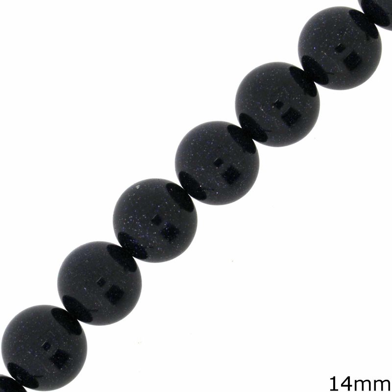 Blue Chrysolite Round Beads 14mm