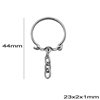 Iron Keychain with Round Hook Key Ring and Oval flat link chain