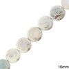 Freshwater Pearl Flat Beads 14mm