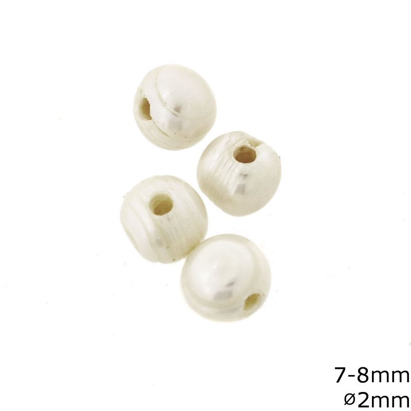 Freshwater Pearl Beads 7-8mm with Hole 2mm