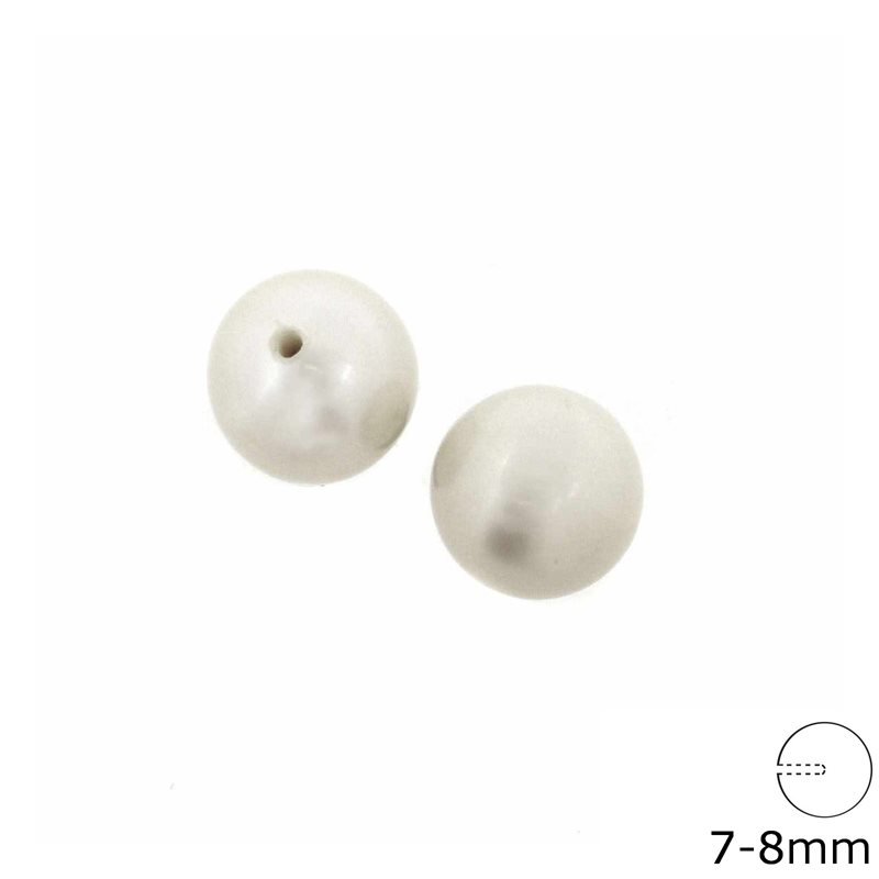 Freshwater Pearl Beads 7-8mm with 1 Hole