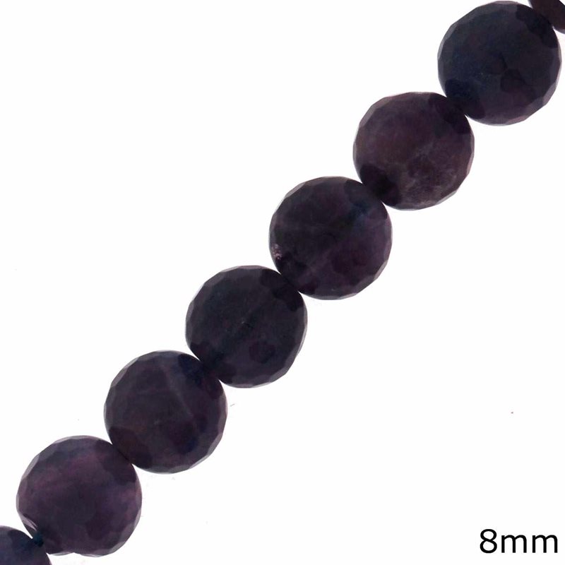 Amethyst Faceted Beads 8mm