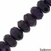 Amethyst Rondelle Beads 5x8mm