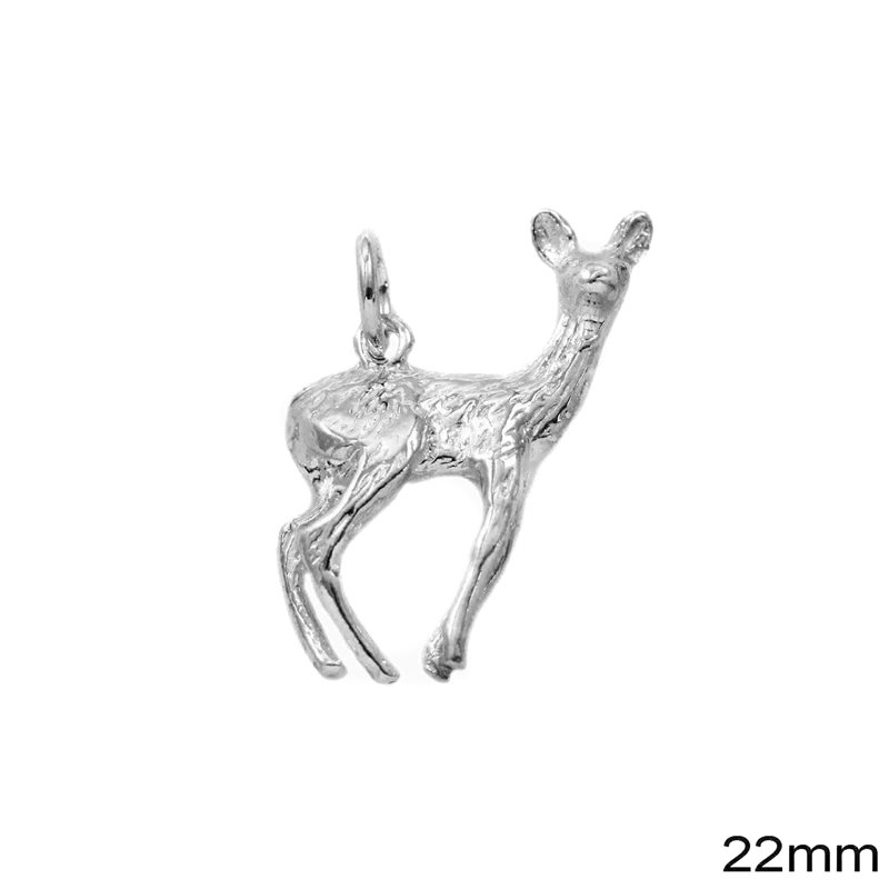 Silver 925 Pendant Deer 22mm
