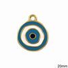 Casting Round Pendant with Evil Eye 20mm
