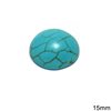 Semi Precious Turquoise Cabochon Crackle Round Stone 15mm