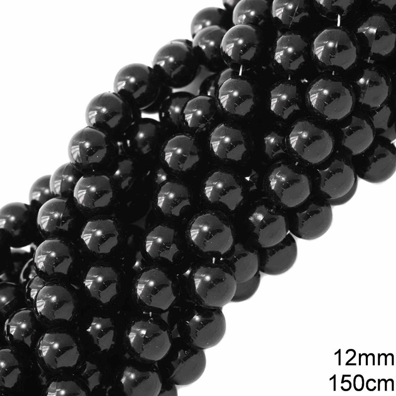 Πέρλα Πλαστική Γ Μαύρη 12mm, 150cm
