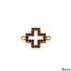 Silver 925 Spacer Cross with Zircon 9mm 