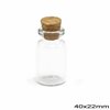 Glass Bottle with Cork 40x22mm