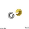 Silver 925 Crimp Knot Cover 4mm