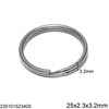 Iron Split Ring Rounded Wire 25x2.3x3.2mm